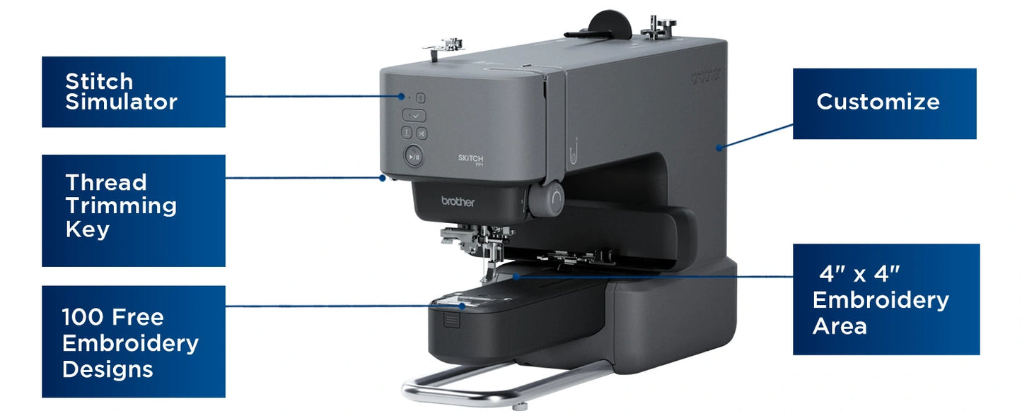 Brother PP1 Skitch, Artspira App Enabled Embroidery Machine