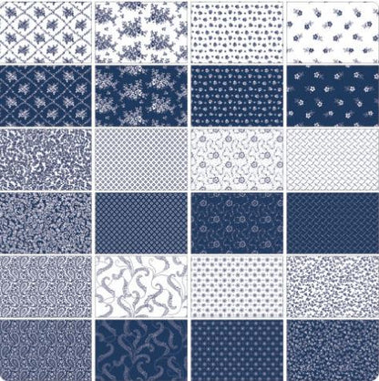 Charm Pack - Classic Keepsakes in Blue - 42pc